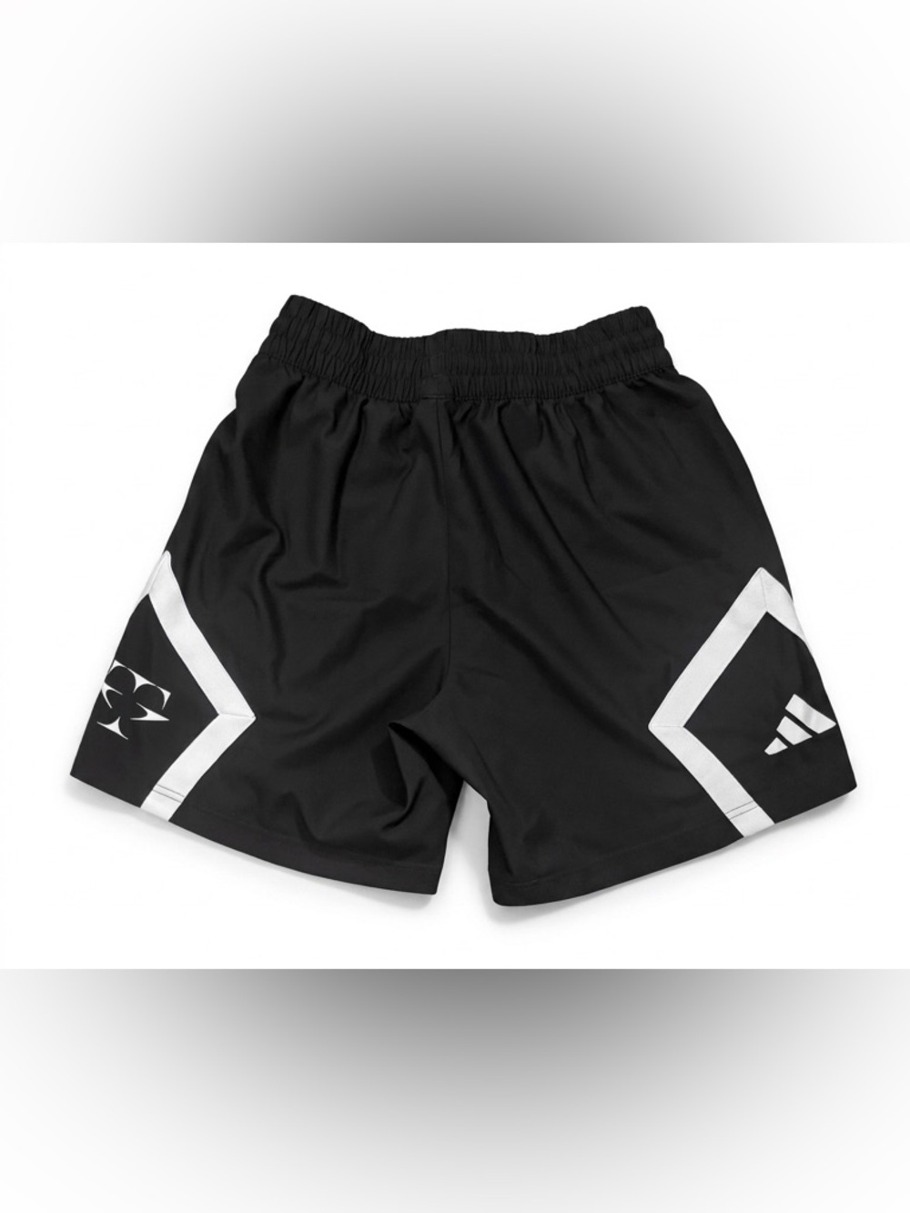 adidas Black Athletic Shorts with White Side Chevron